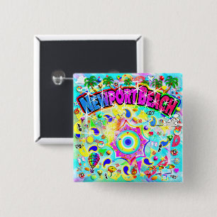 Newport Beach Mystic Dance 15 Cm Square Badge