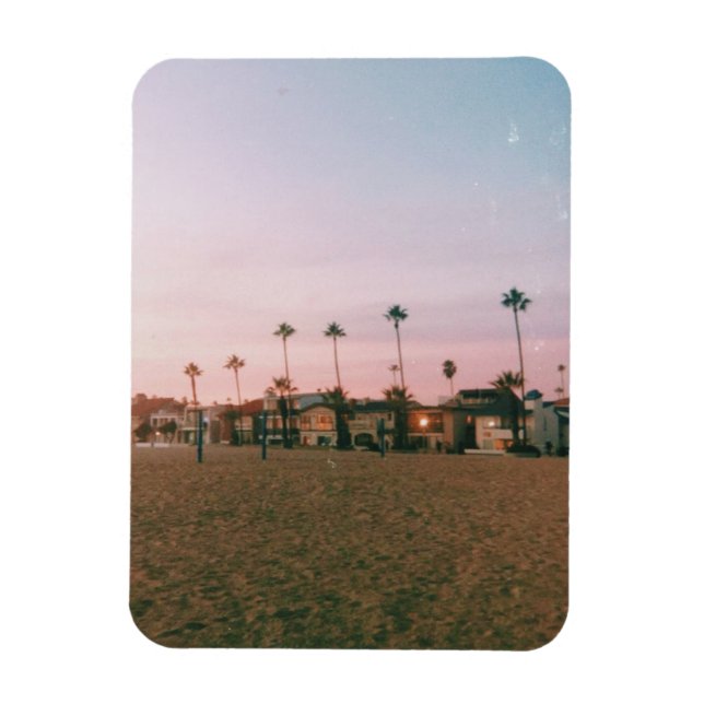 Newport Beach Pastel Sunset Magnet (Vertical)