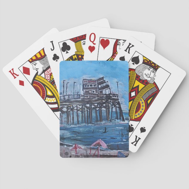 NEWPORT BEACH PIER PLAYING CARDS (Back)