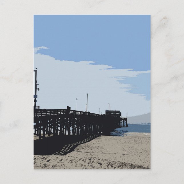 Newport beach pier postcard (Front)