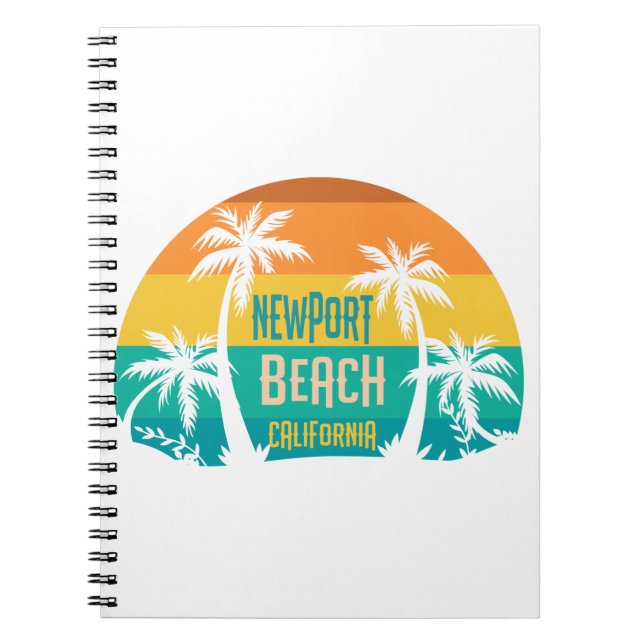 Newport Beach Retro Notebook (Front)