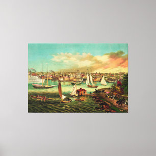 Newport Beach, Rhode Island (1876) Canvas Print