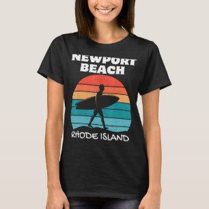 NEWPORT BEACH RHODE ISLAND SURF VINTAGE SUNSET SUR T-Shirt