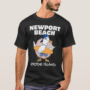 NEWPORT BEACH RHODE ISLAND Surfing Vintage Seagull T-Shirt