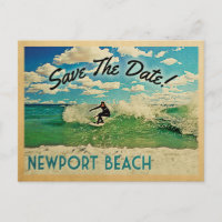 Newport Beach Save The Date California Surfing