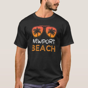 Newport Beach Vintage Retro Summer Family Vacation T-Shirt