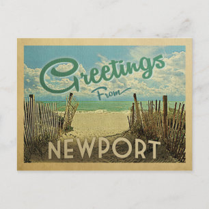 Newport Beach Vintage Travel Postcard