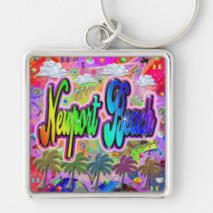 Newport Beach Vista Express Keychain