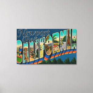 Newport, California - Large Letter Scenes Canvas Print