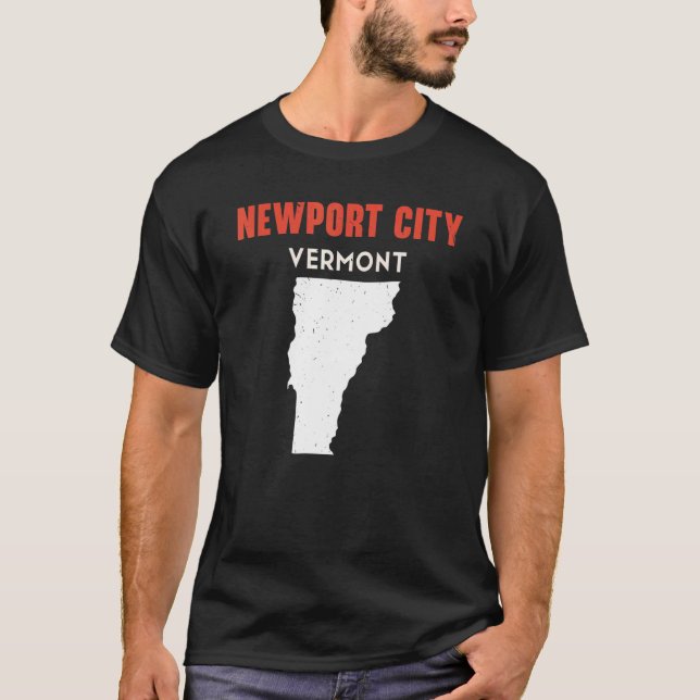 Newport city Vermont USA State America Travel Verm T-Shirt (Front)