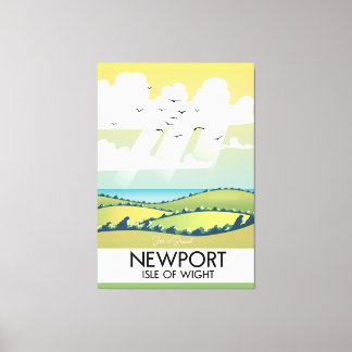 Newport Isle of Wight travel poster. Canvas Print