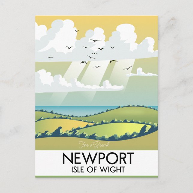 Newport Isle of Wight travel poster. Postcard (Front)