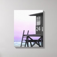 Newport Lifeguard Tinted Photo Canvas