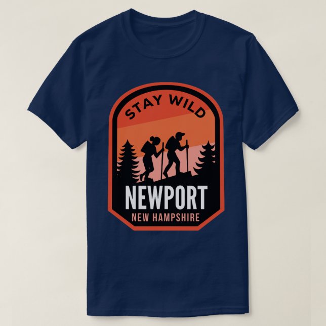Newport New Hampshire Hiking in Nature  T-Shirt (Design Front)