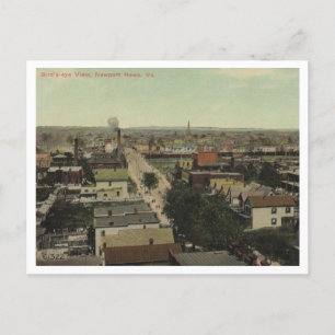 Newport News VA, Bird's Eye View 1911 Postcard