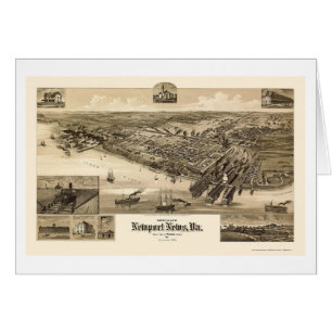 Newport News, VA Panoramic Map - 1891