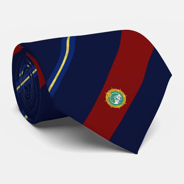 Newport News (Virginia) city flag Neck Tie (Rolled)