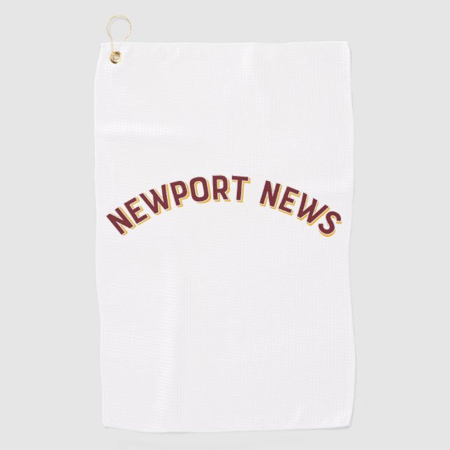 Newport News, Virginia Vintage Arch Golf Towel (Front)