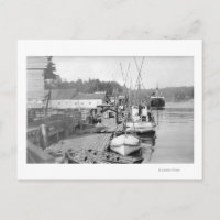 Newport, Oregon Waterfront View of Fishing Boats