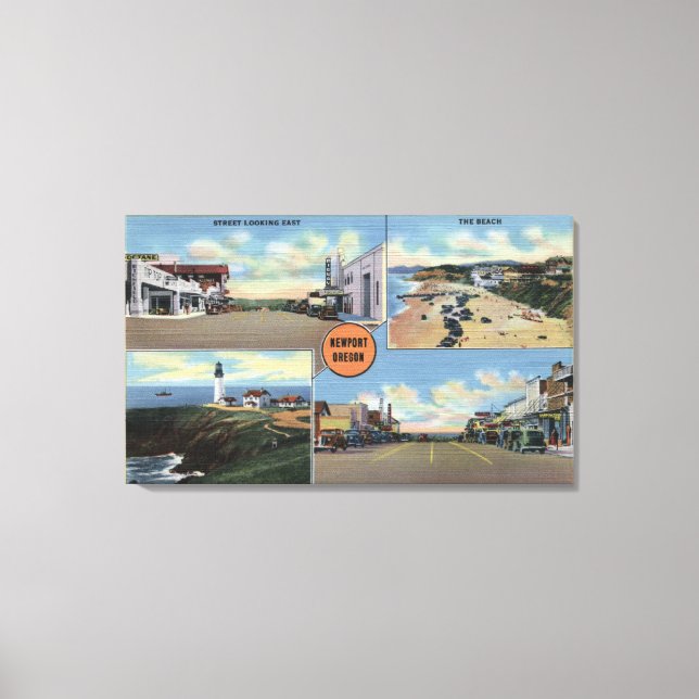 Newport, Oregon - Yaquina Lighthouse, Main Canvas Print (Front)