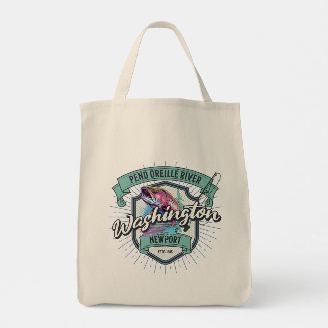 Newport (Pend Oreille River), Washington Tote Bag (Back)