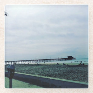 Newport Pier, Newport Beach, California Glass Coaster
