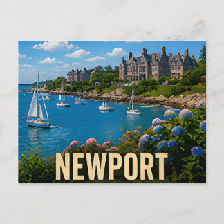 Newport Rhode Island Harbour Coastal Travel Gift Postcard