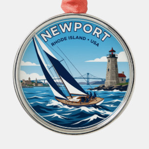 Newport Rhode Island Metal Tree Decoration