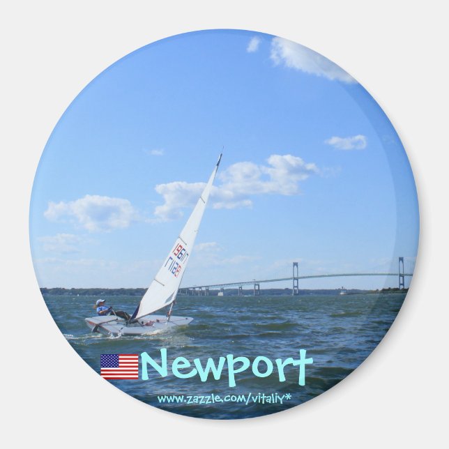 Newport Rhode Island Pell bridge to Newport magnet (Front)