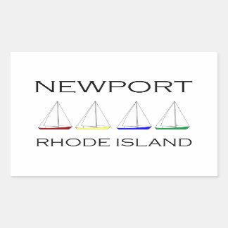 Newport Rhode Island Sailboats Rectangular Sticker