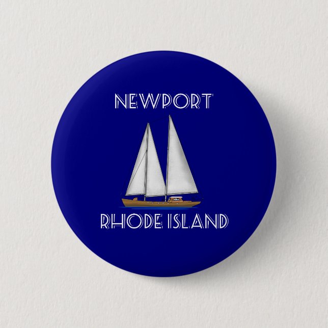 Newport Rhode Island Sailing 6 Cm Round Badge (Front)