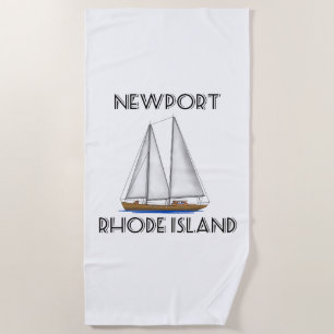 Newport Rhode Island Sailing Beach Towel