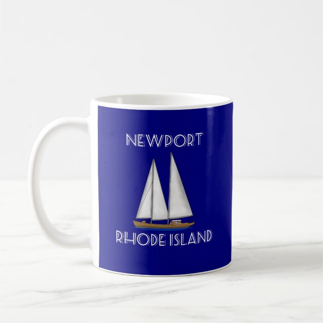 Newport Rhode Island Sailing Coffee Mug (Left)