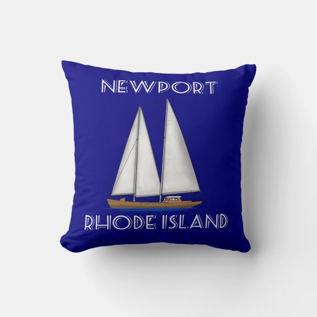 Newport Rhode Island Sailing Cushion (Front)