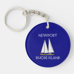 Newport Rhode Island Sailing Key Ring