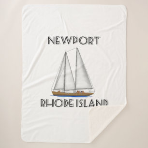 Newport Rhode Island Sailing Sherpa Blanket