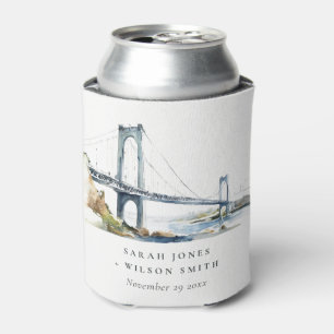 Newport Rhode Island United States Wedding Can Cooler