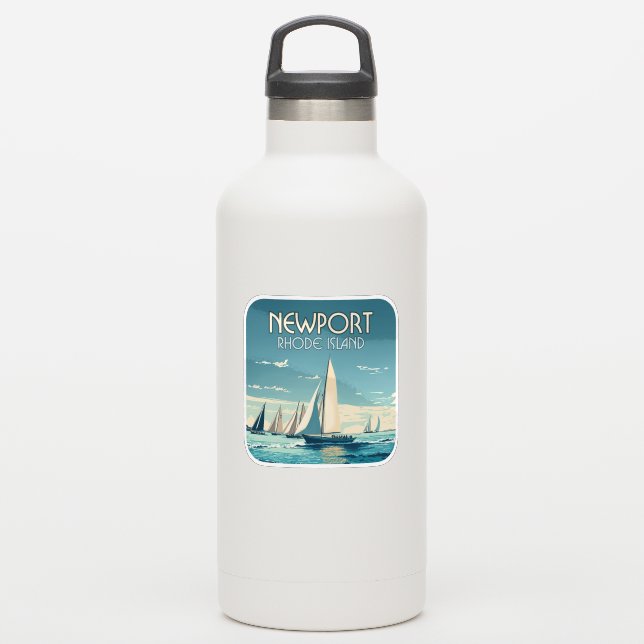 Newport Rhode Island Yacht Race Vintage (Waterbottle)
