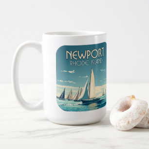 Newport Rhode Island Yacht Race Vintage Coffee Mug