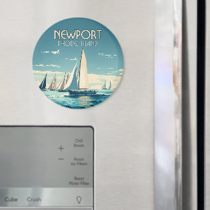 Newport Rhode Island Yacht Race Vintage Magnet