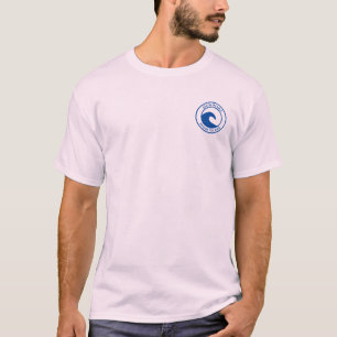 Newport RI Blue Ocean Wave Circle Design T-Shirt