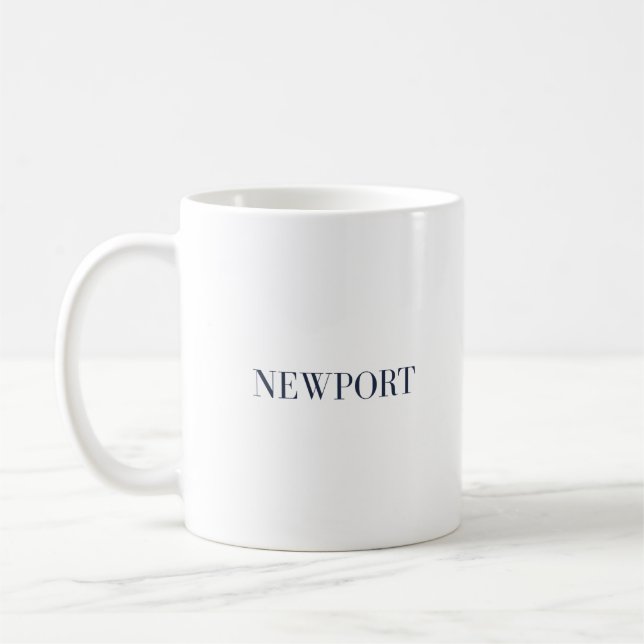 Newport RI Mug - Classic Coastal New England Gift (Left)