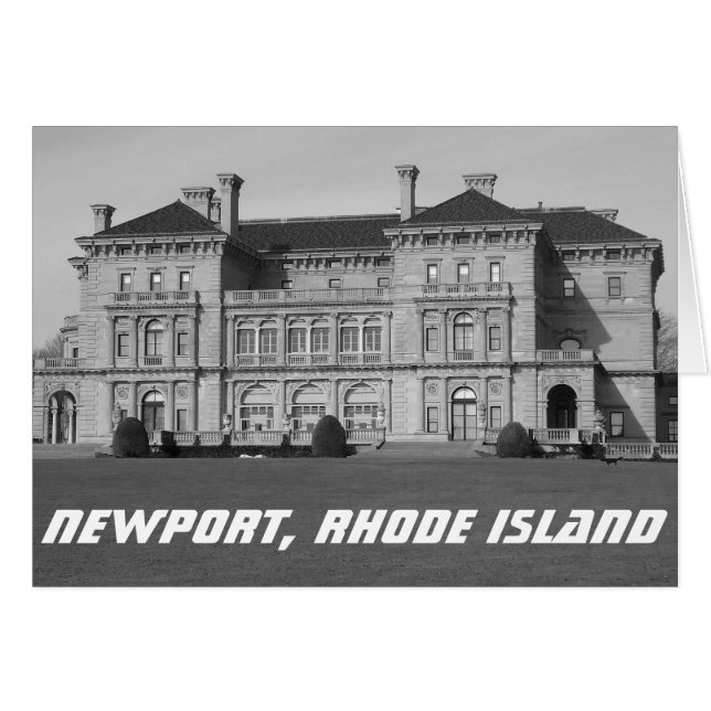 Newport, RI Ocean Estate, Gilded Age Greeting Card (Front Horizontal)