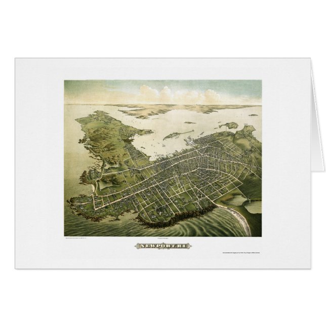 Newport, RI Panoramic Map - 1878 (Front Horizontal)