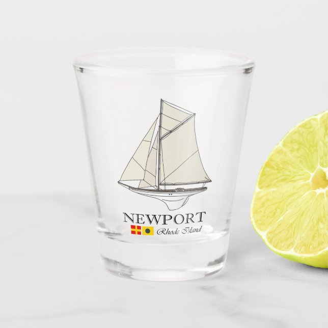 Newport RI (SB) Shot Glass (Front)