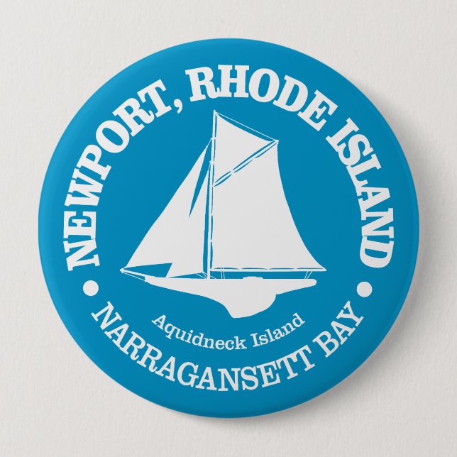 Newport RI (sloop) 10 Cm Round Badge (Front)