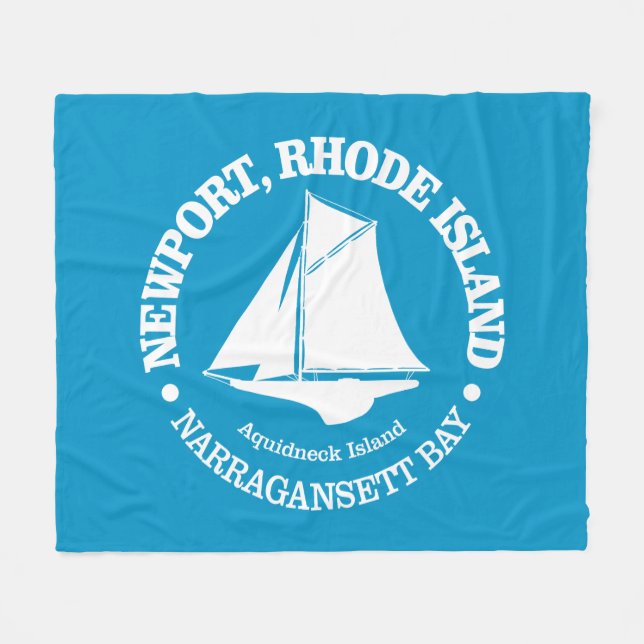 Newport RI (sloop) Fleece Blanket (Front (Horizontal))