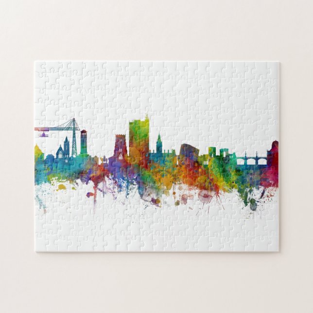 Newport Wales Skyline Jigsaw Puzzle (Horizontal)