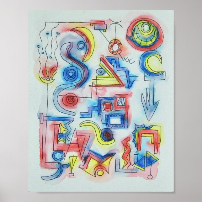 Newport-Whimsical Abstract Art Poster (Front)