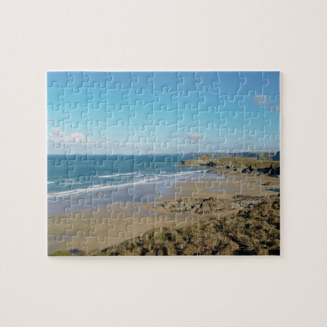 Newquay Bay Beaches Cornwall England Jigsaw Puzzle (Horizontal)